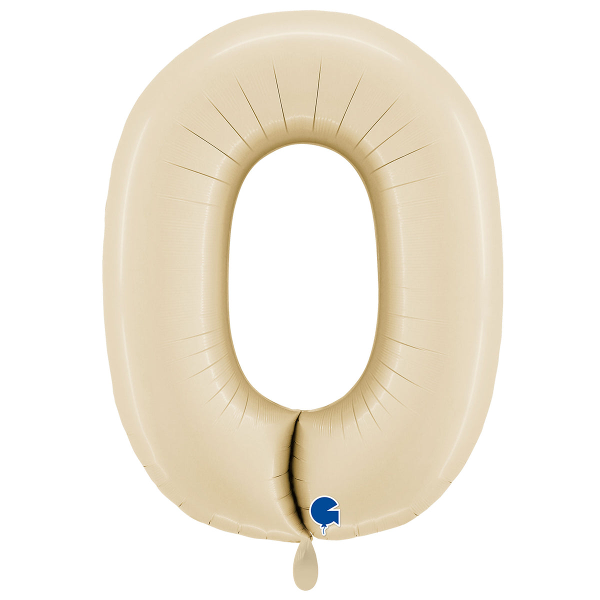1 Ballon géant - Chiffre 0 - Crème satinée