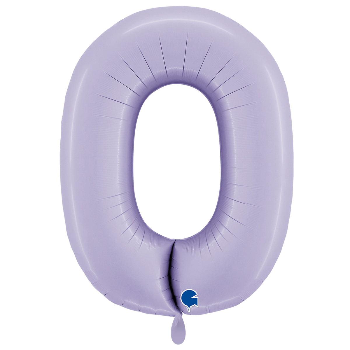 1 Ballon XXL - Cijfer 0 - Satijn Lila