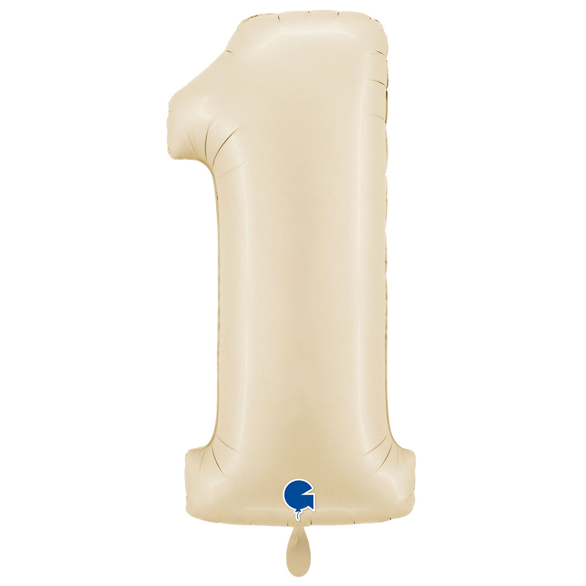 1 Ballon Géant – Chiffre 1 – Crème Satiné
