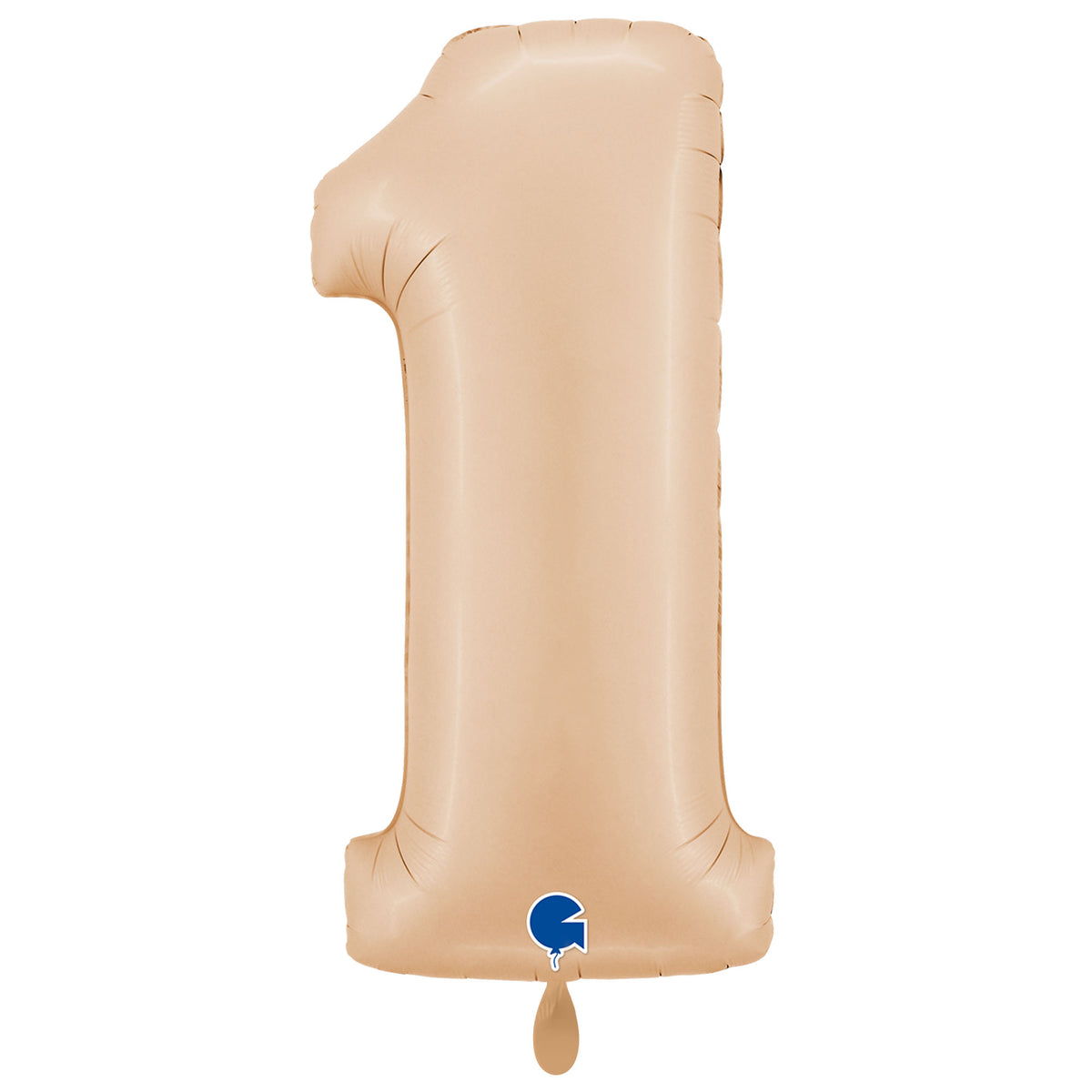 1 Ballon Géant - Chiffre 1 - Satin Nude