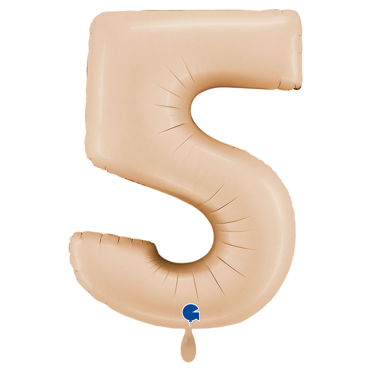 1 Ballon XXL - Chiffre 5 - Satin Nude