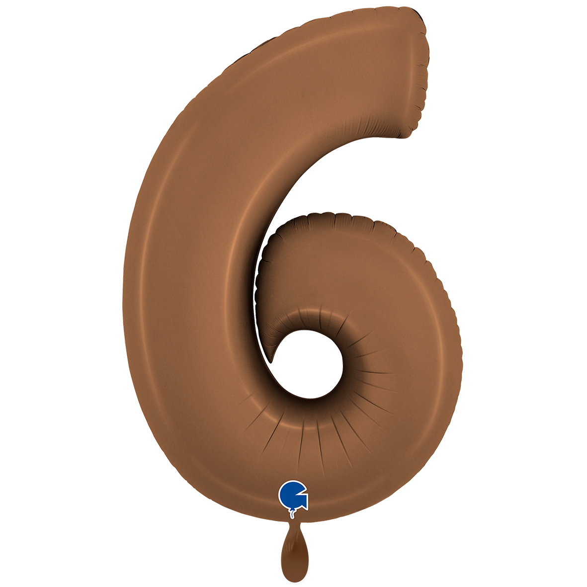 1 Ballon XXL - Chiffre 6 - Chocolat Satin
