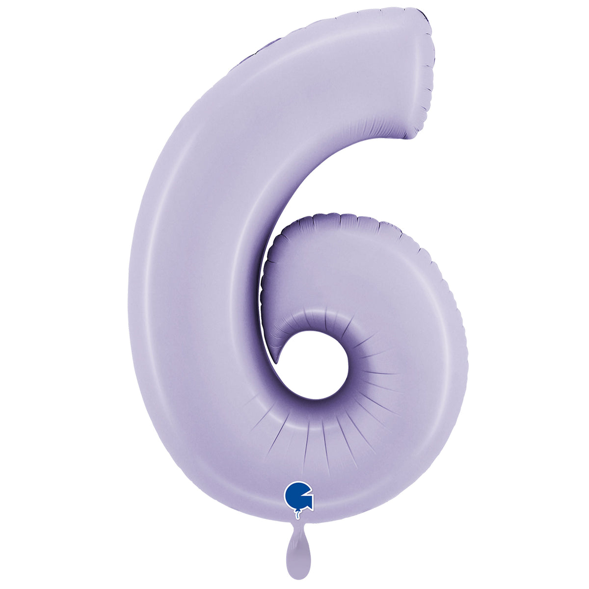 1 Ballon XXL - Chiffre 6 - Lilas satiné