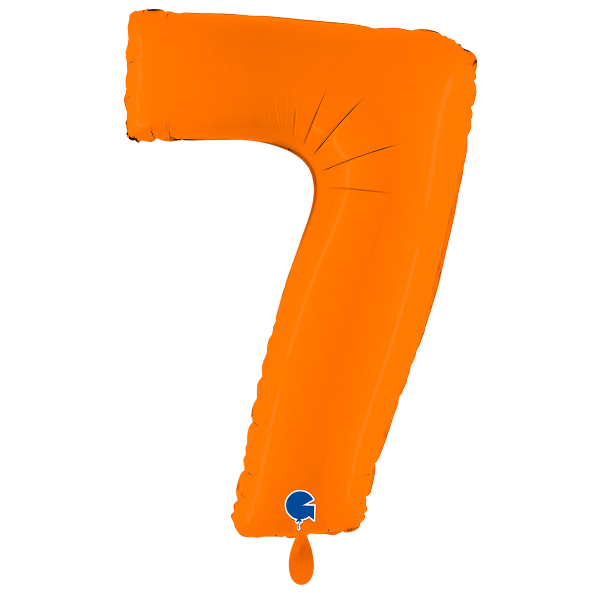 1 Ballon XXL - Chiffre 7 - Orange mat