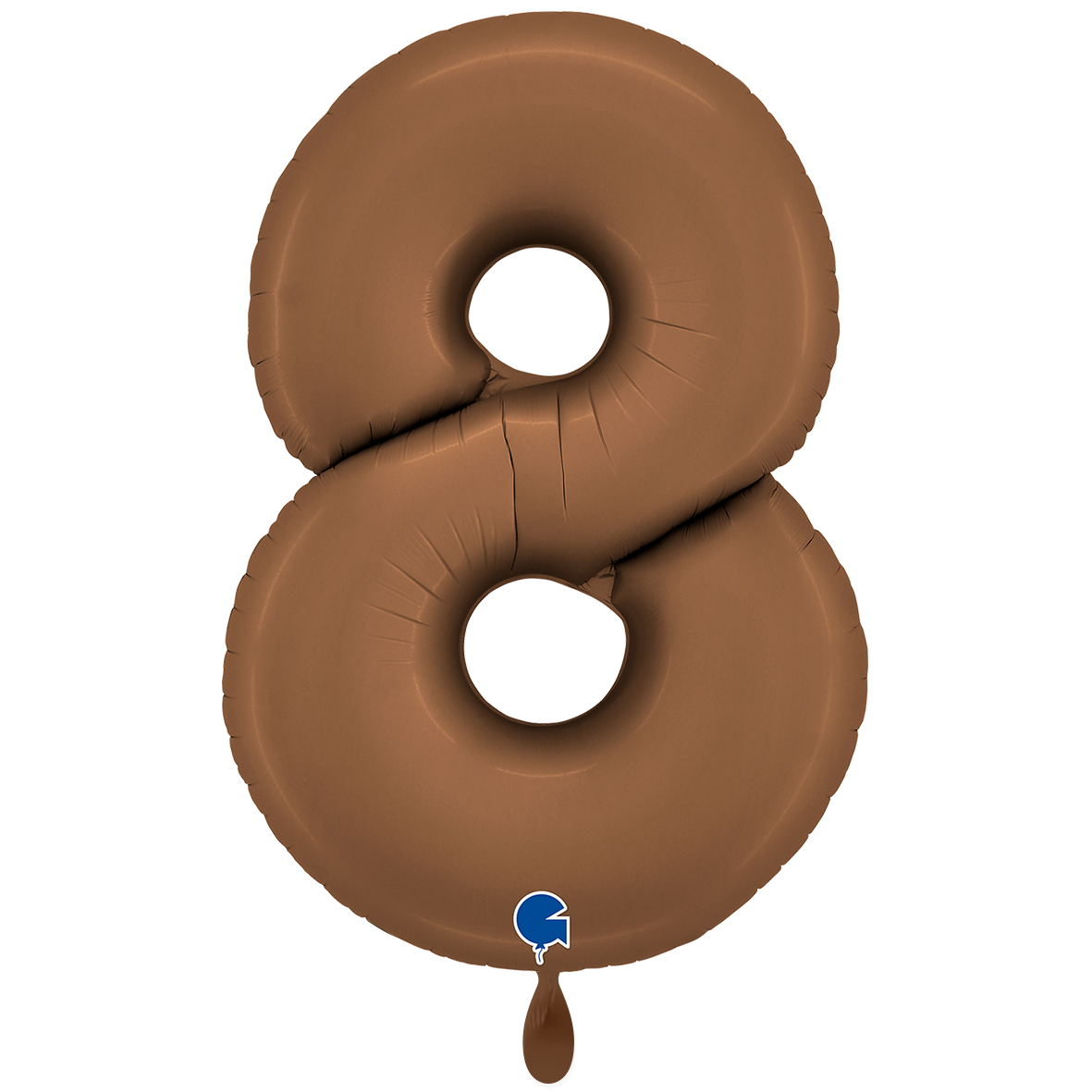 1 Ballon Géant - Chiffre 8 - Satin Chocolat