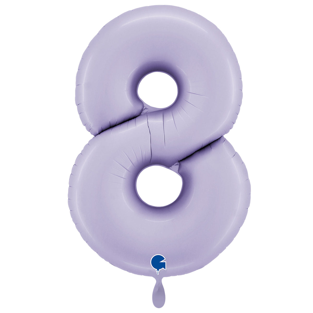 1 Ballon XXL - Nummer 8 - Satijn Lila