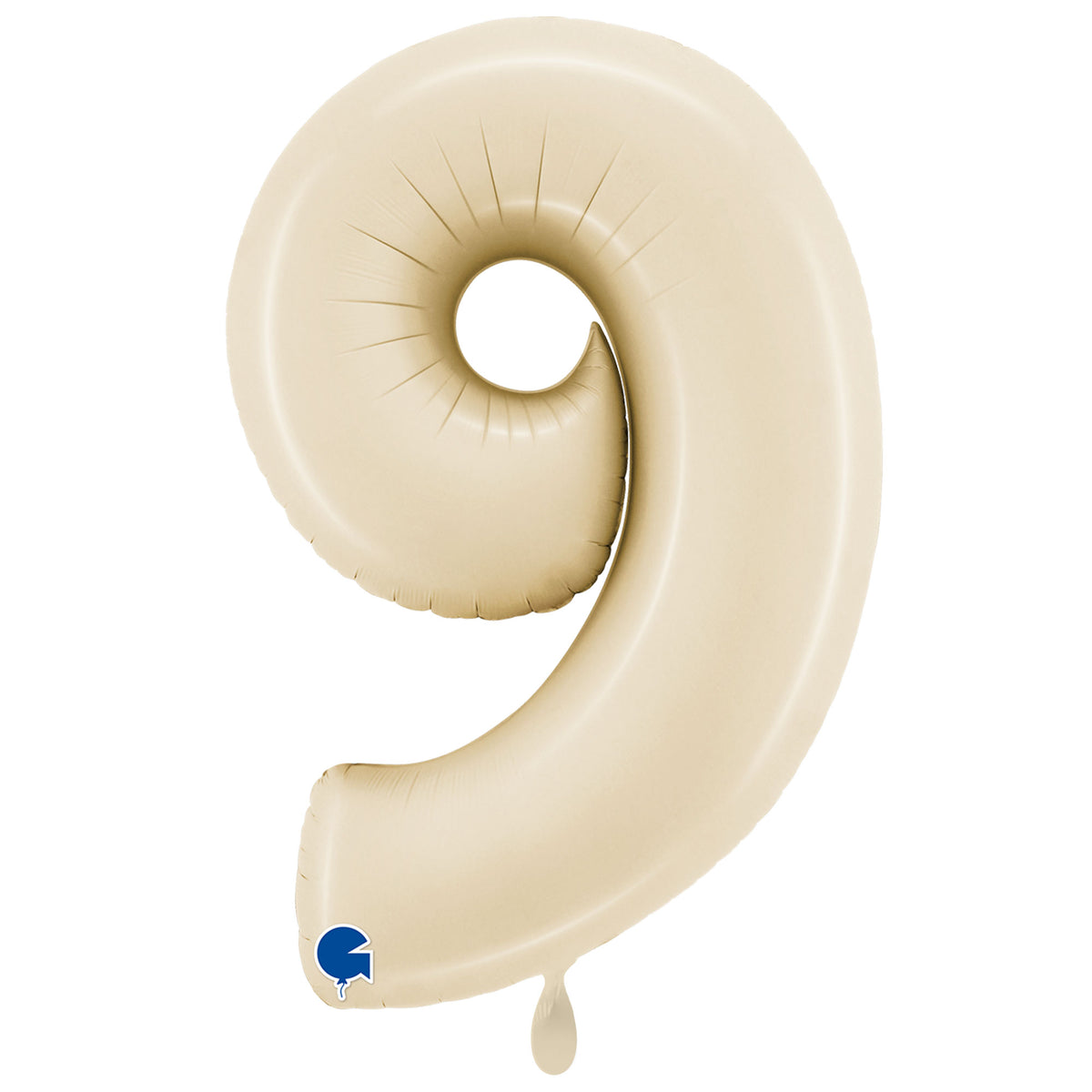 1 Ballon XXL - Chiffre 9 - Crème Satin