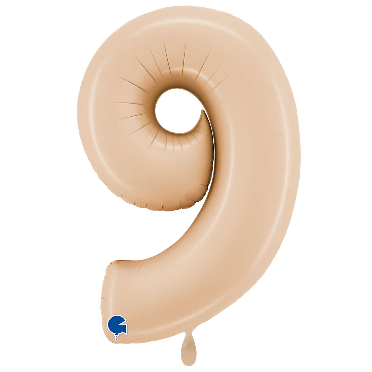1 Ballon XXL - Chiffre 9 - Satin Nude