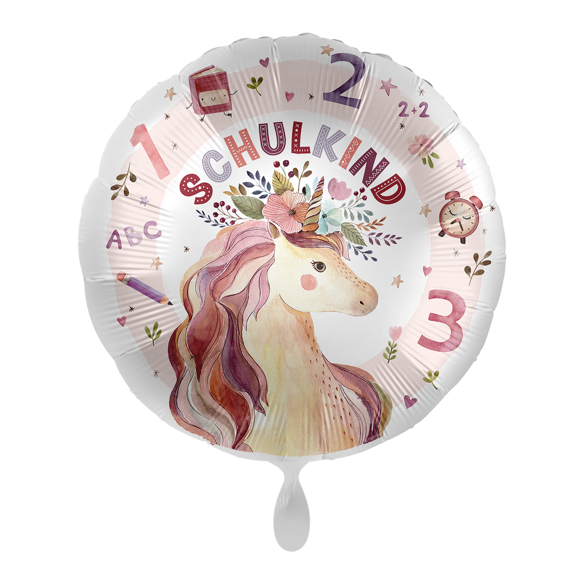 1 Ballon - School - Schoolkind Eenhoorn - NL