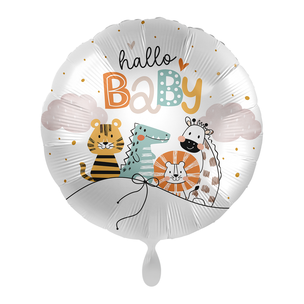 1 Ballon - Bébé Neutre - Animaux Amis - FRA