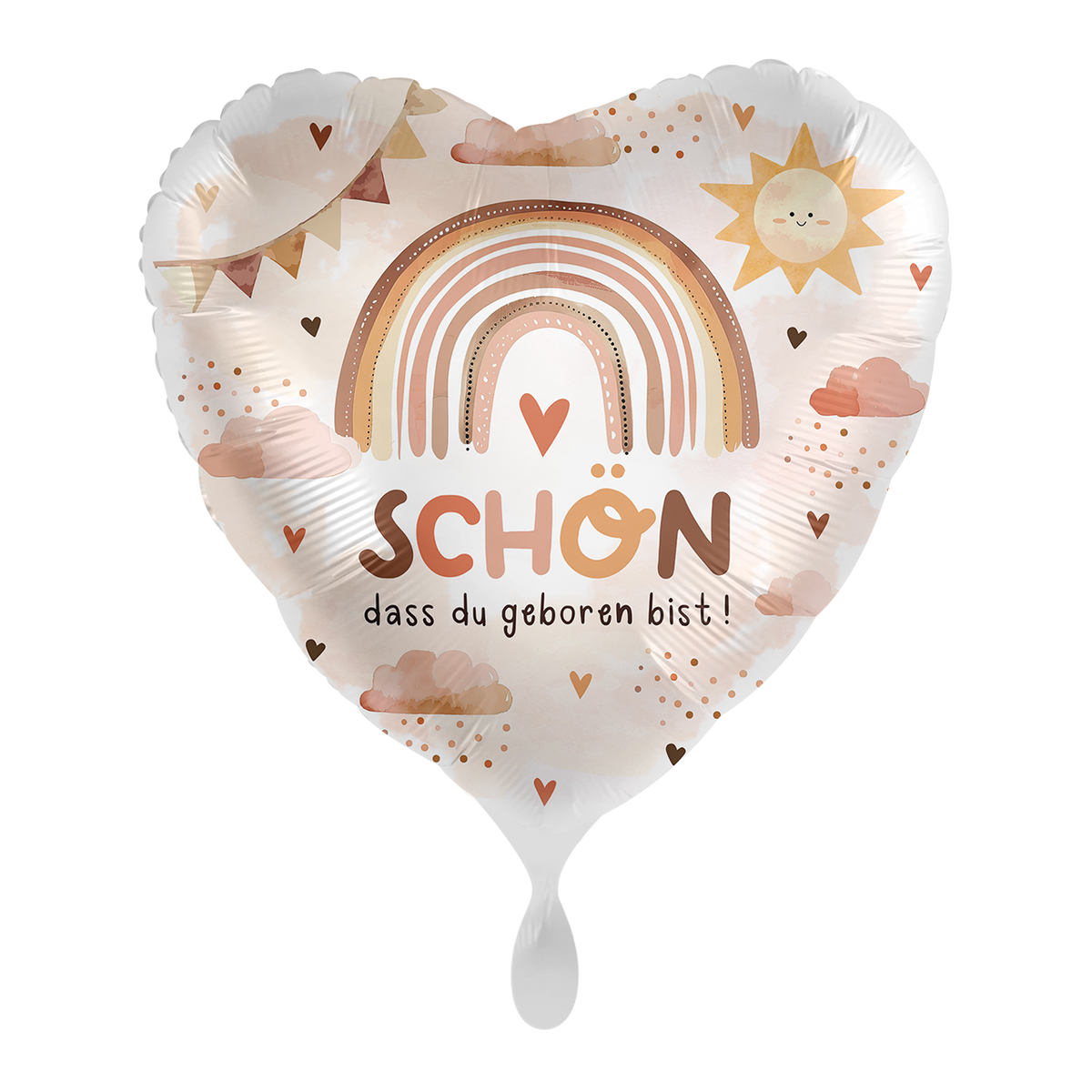 1 Ballon - Baby Neutraal - Geboorte Regenboog - NL