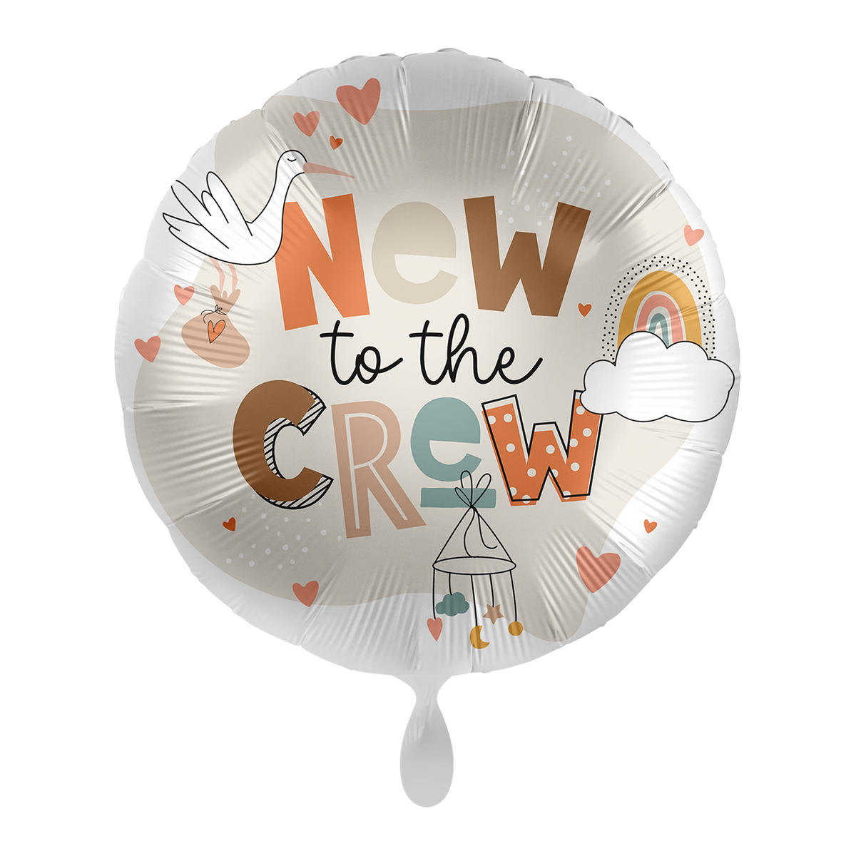 1 Ballon - Baby neutraal - New to the Crew - ENG