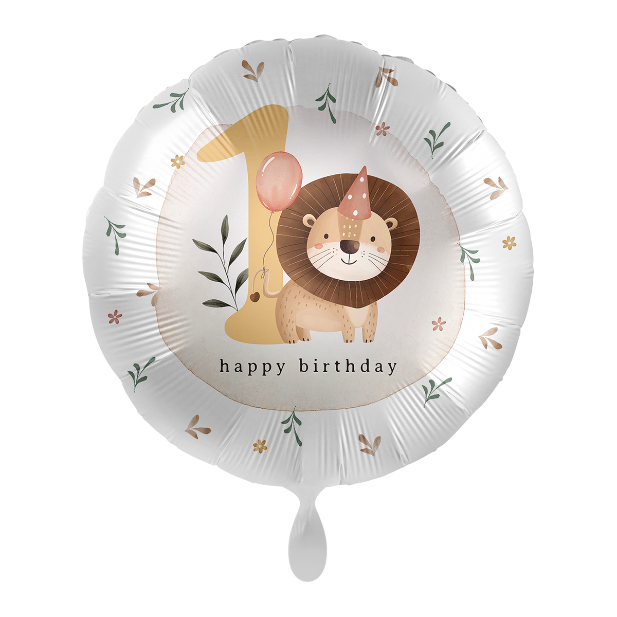 1 ballon - Anniversaire enfant garçon - Chiffre 1 Lion - FR