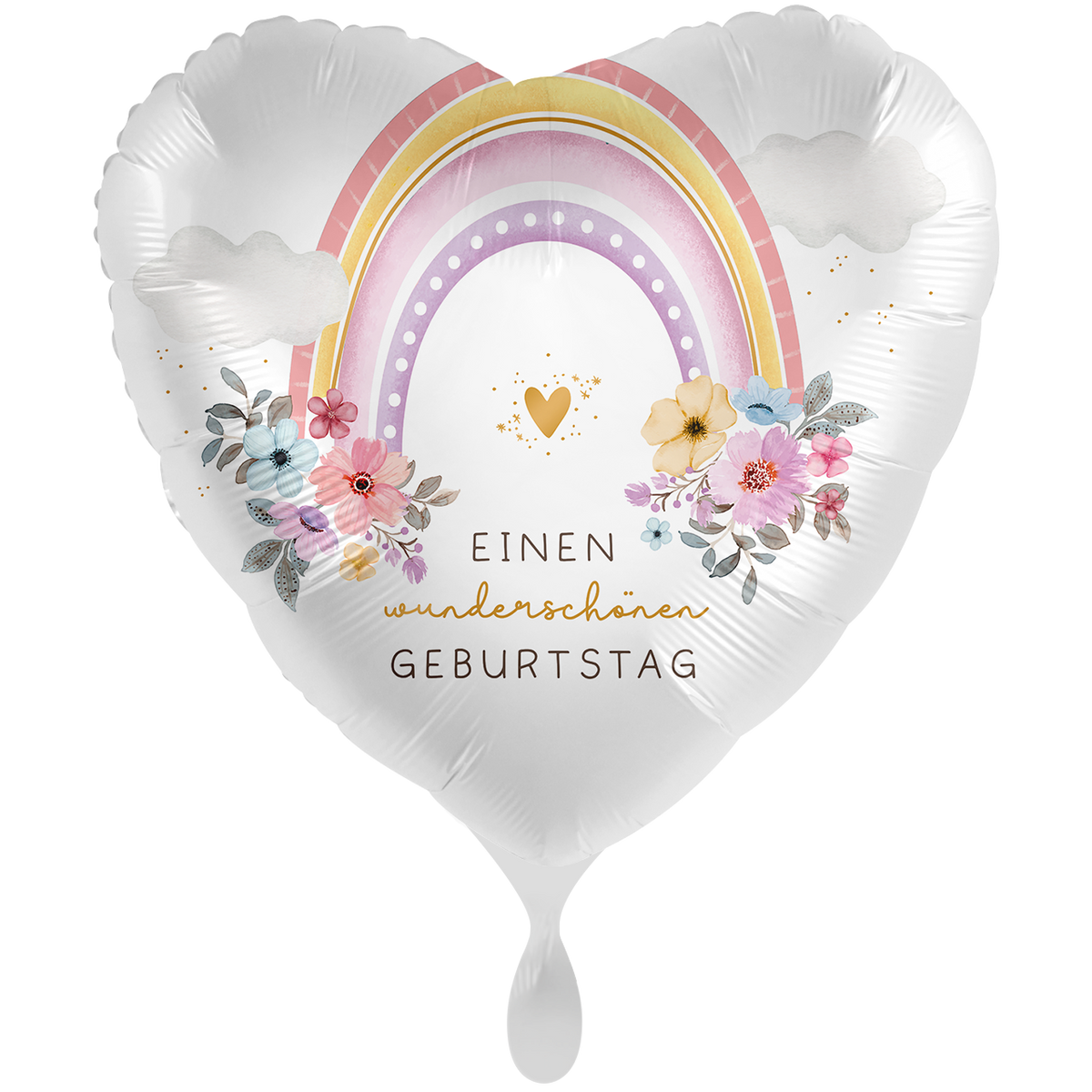 1 Ballon XXL - Fleurs Arc-en-ciel Anniversaire - FRA