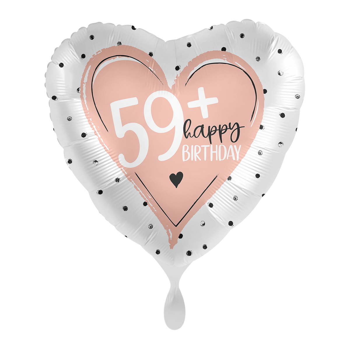 1 Ballon - Brillant - 59+ Joyeux Anniversaire - ENG