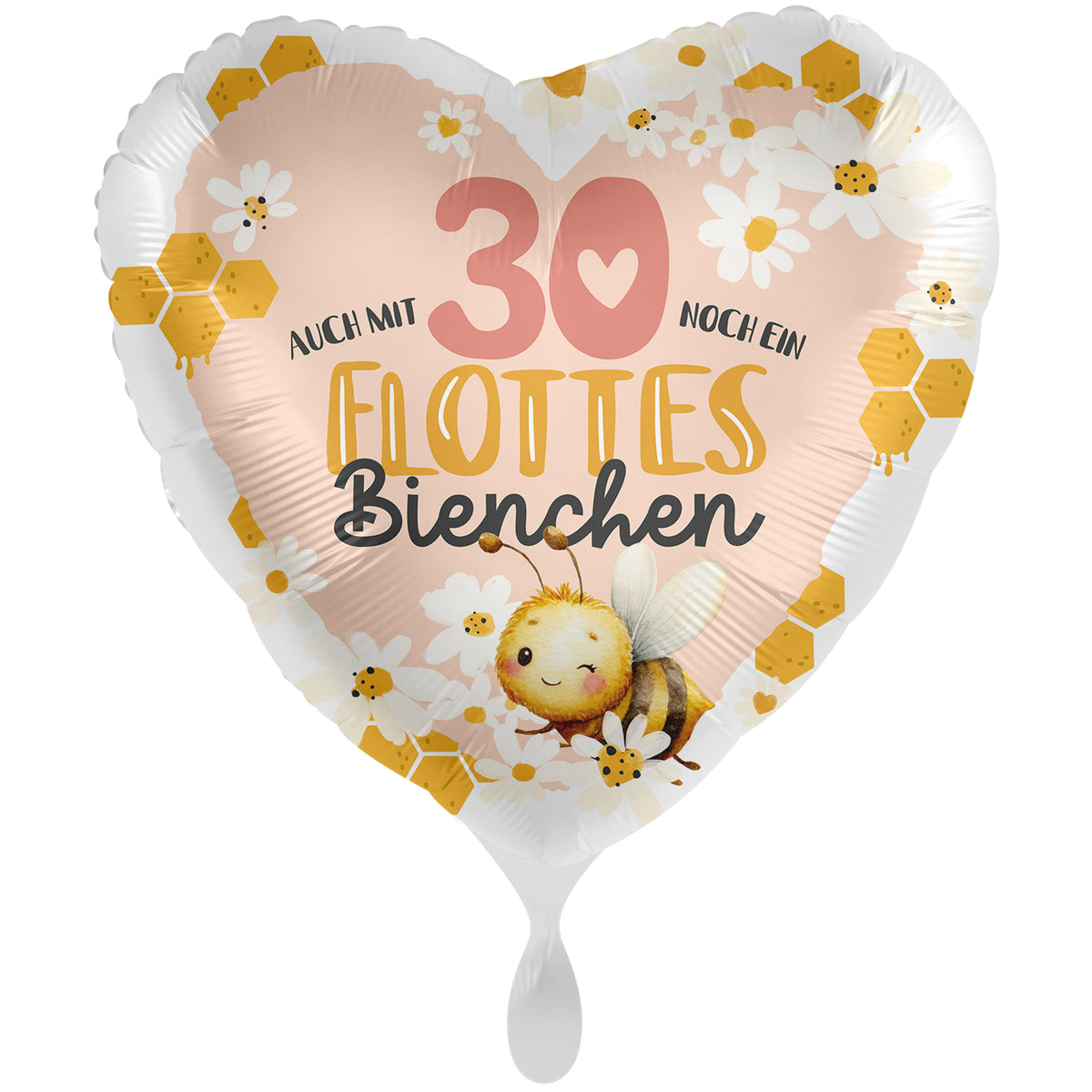 1 Ballon XXL - Bee Happy - Happy Birthday 30 - GER