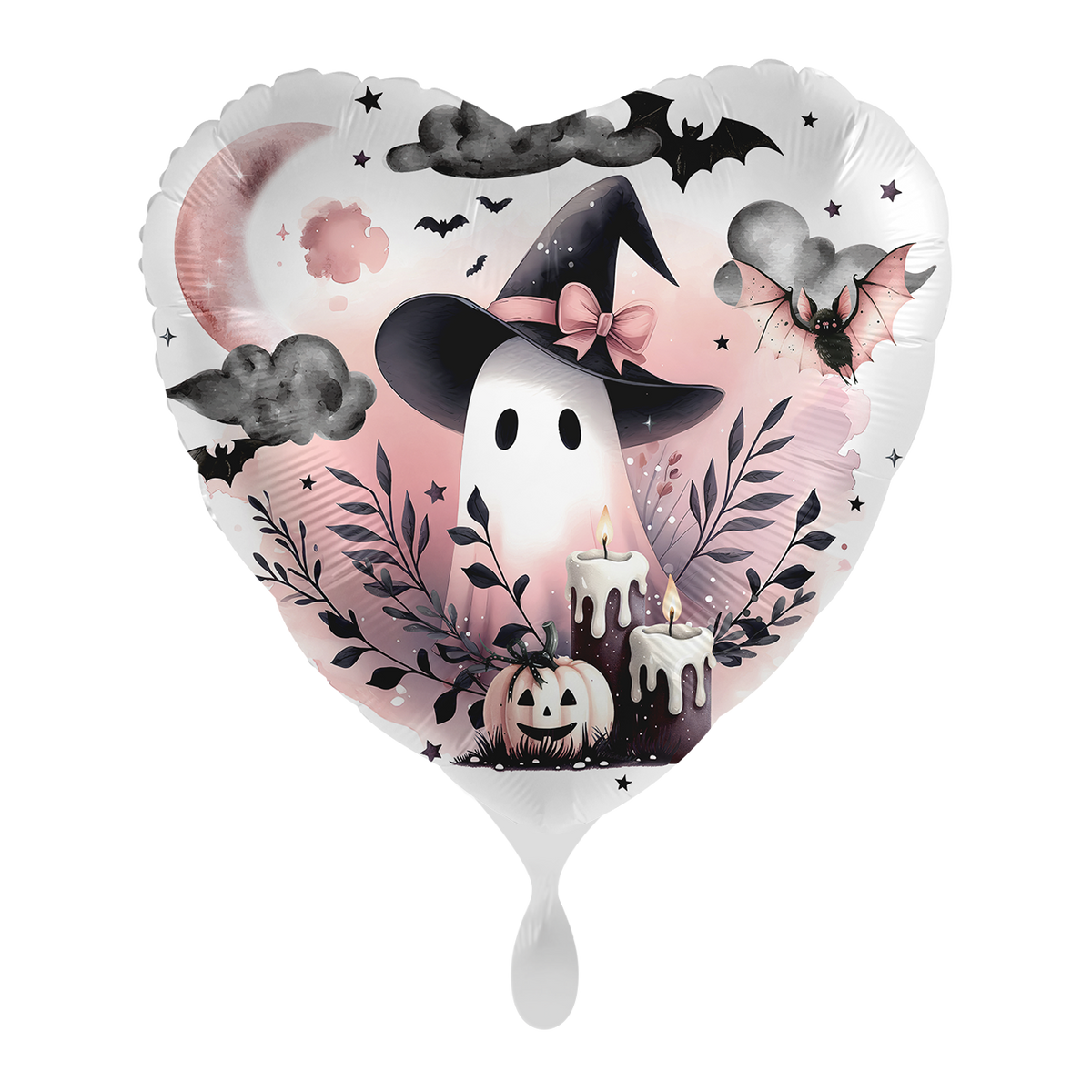 1 Ballon - Magic Ghost mit Kerzen - UNI