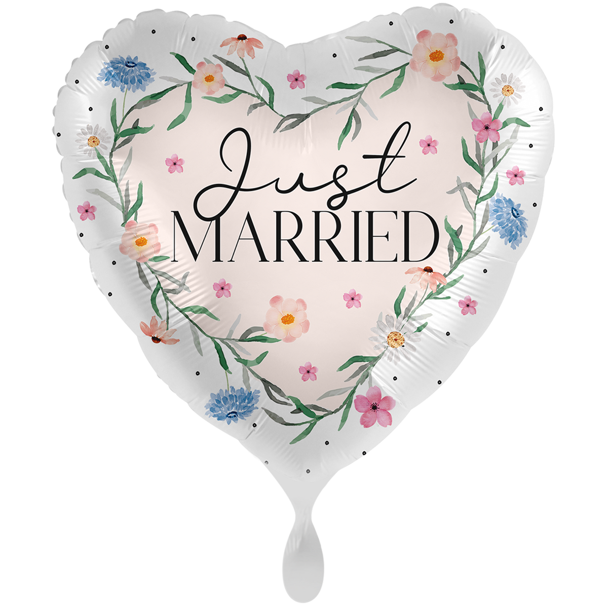 1 Ballon XXL - Floral Just Married - ANG