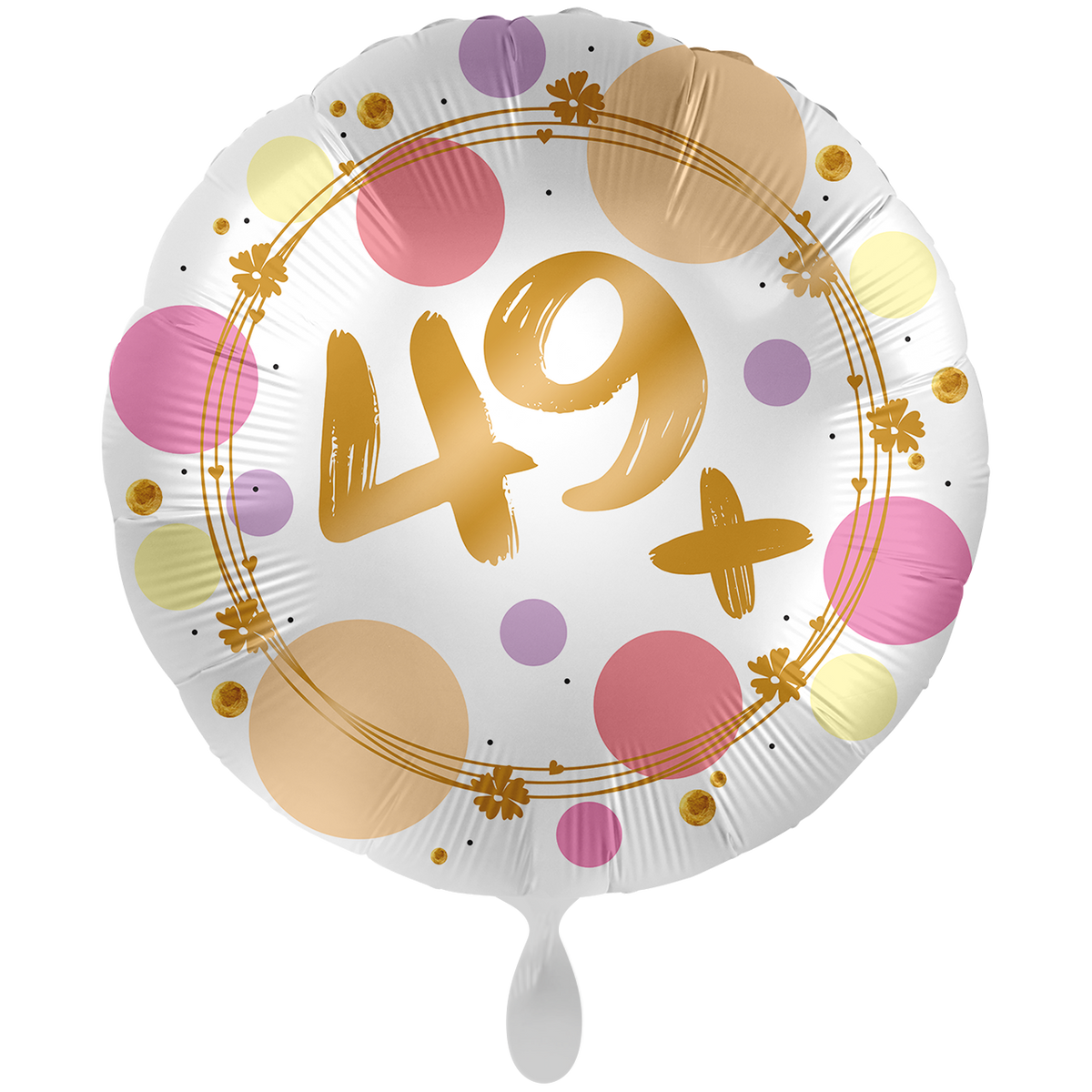 1 Ballon XXL - Glanzende stippen 49+ - UNI