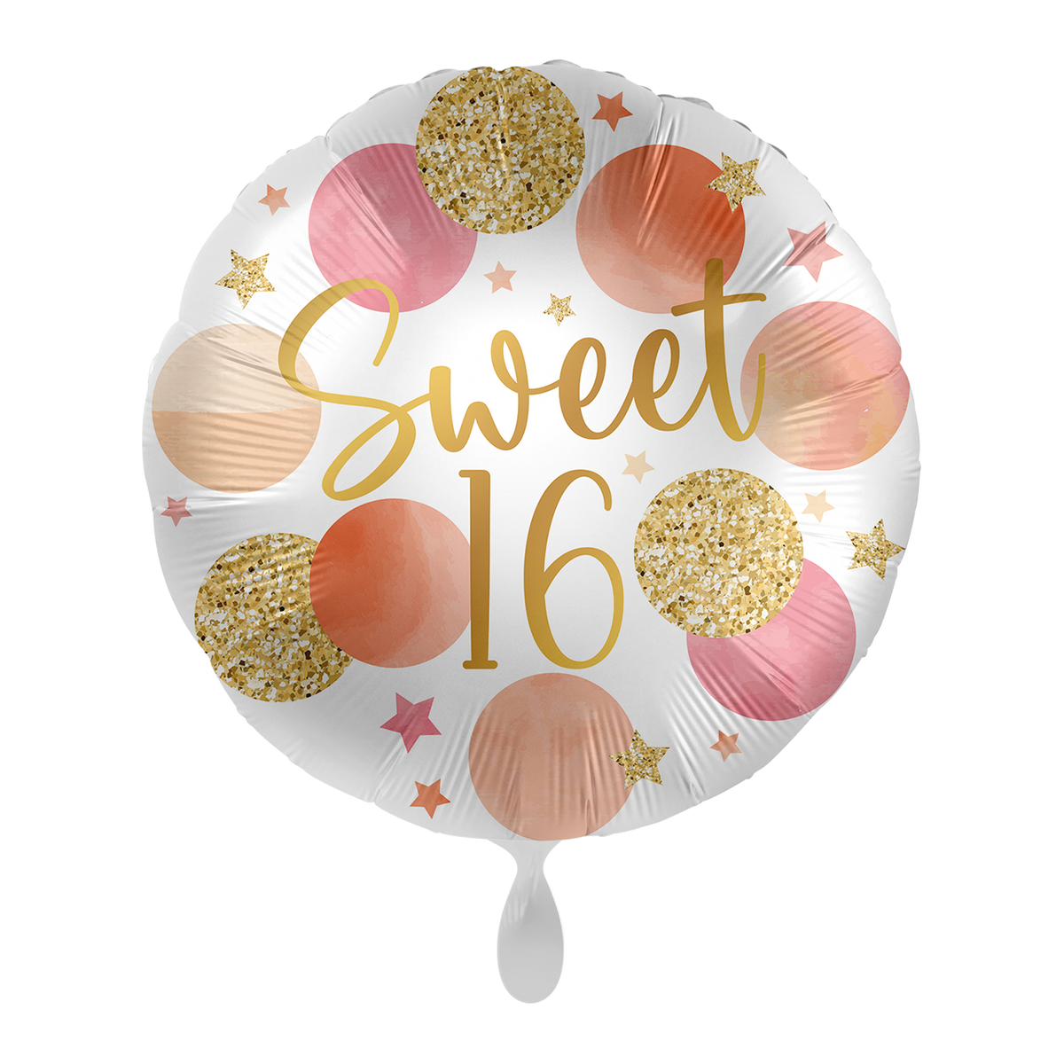 1 ballon - Étoiles et pois brillants - 16 - ENG