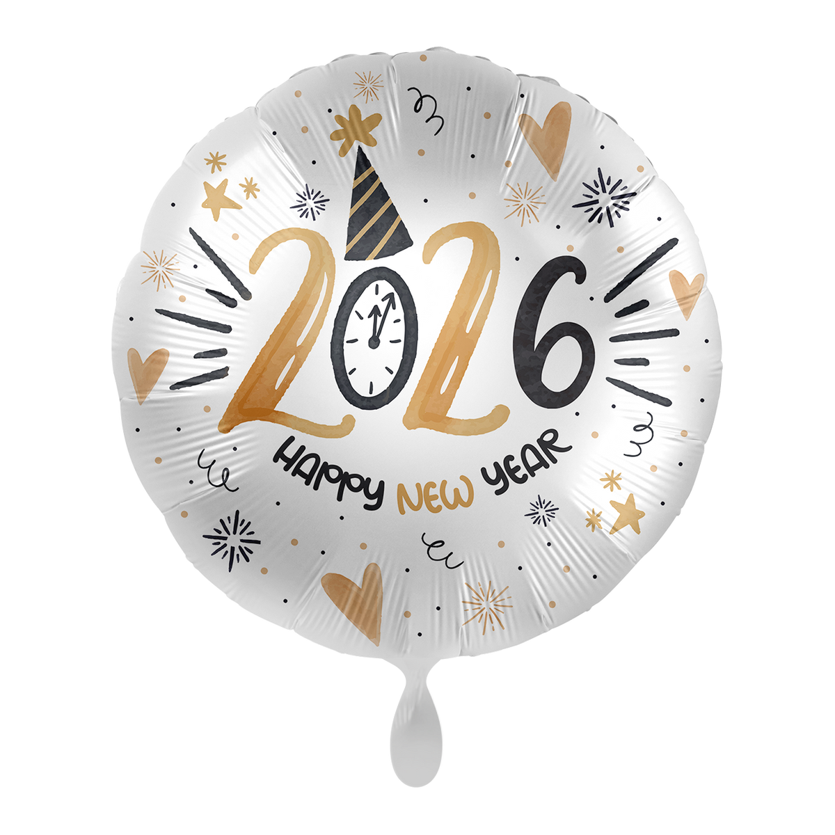 1 Ballon - Gelukkig Nieuwjaar - ENG