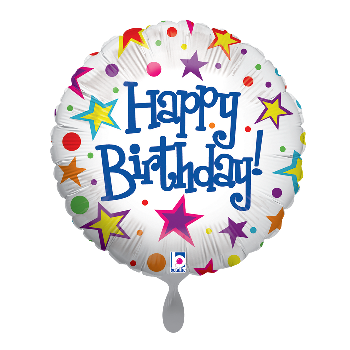 1 Ballon - Blanc Anniversaire Lumineux