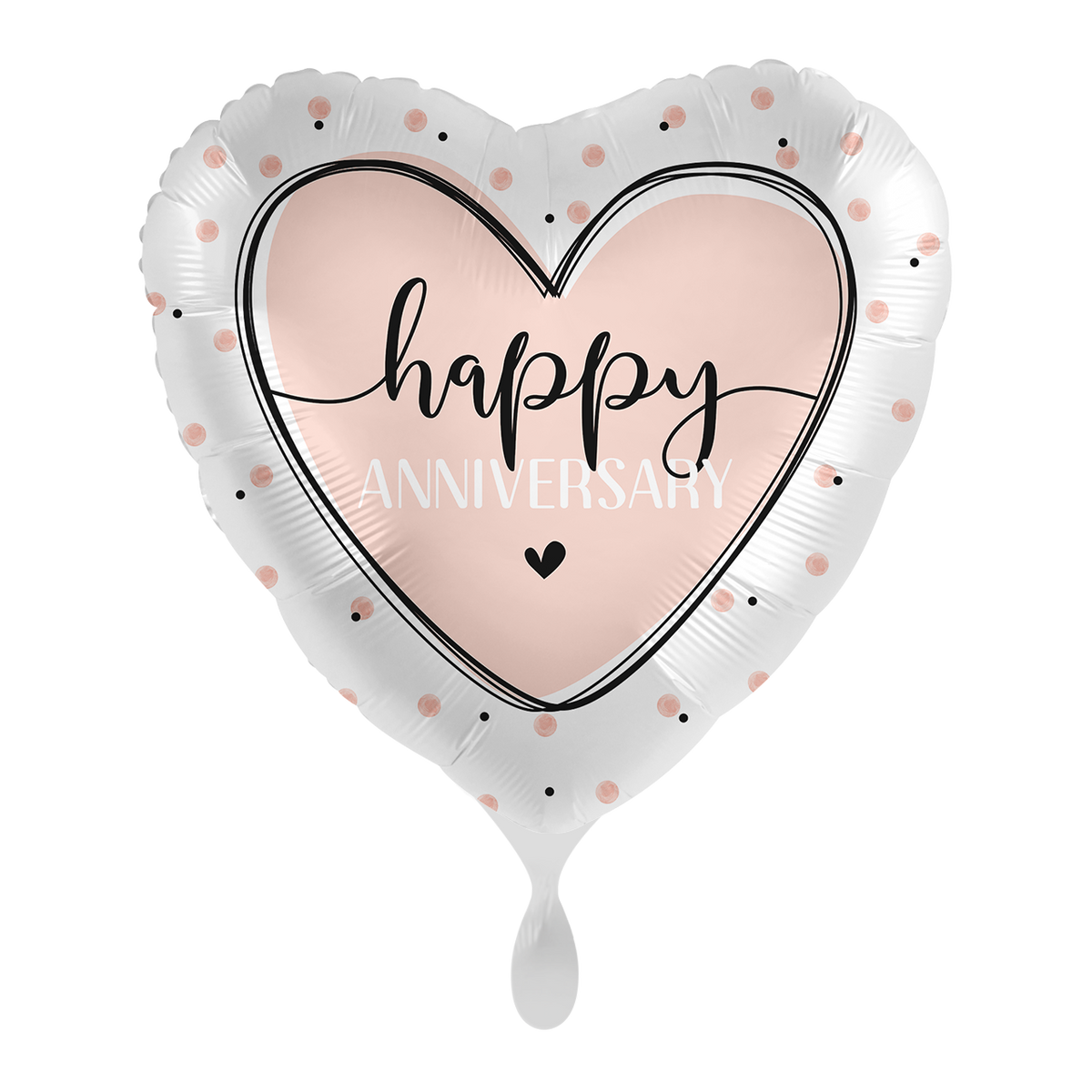 1 Ballon - Cœur Brillant Anniversaire - FR
