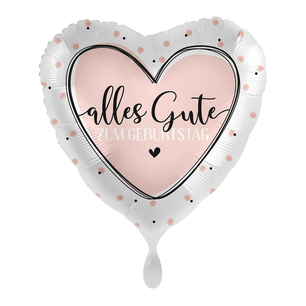 1 Ballon - Cœur Brillant Anniversaire - FRA