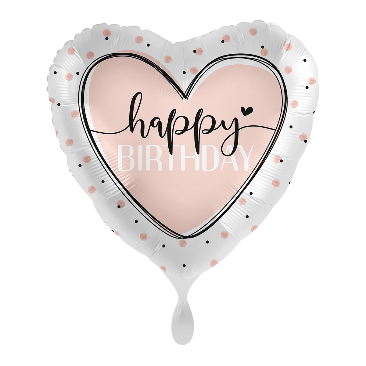 1 Ballon - Cœur Brillant Anniversaire - FRA