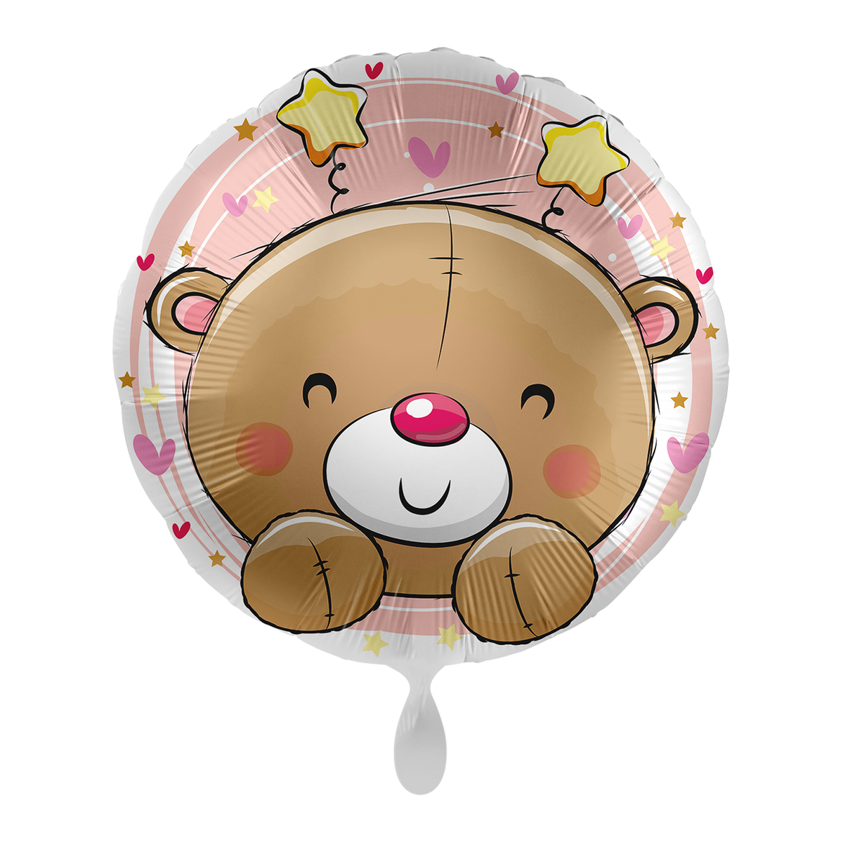 1 Ballon - Ours Rose - UNI