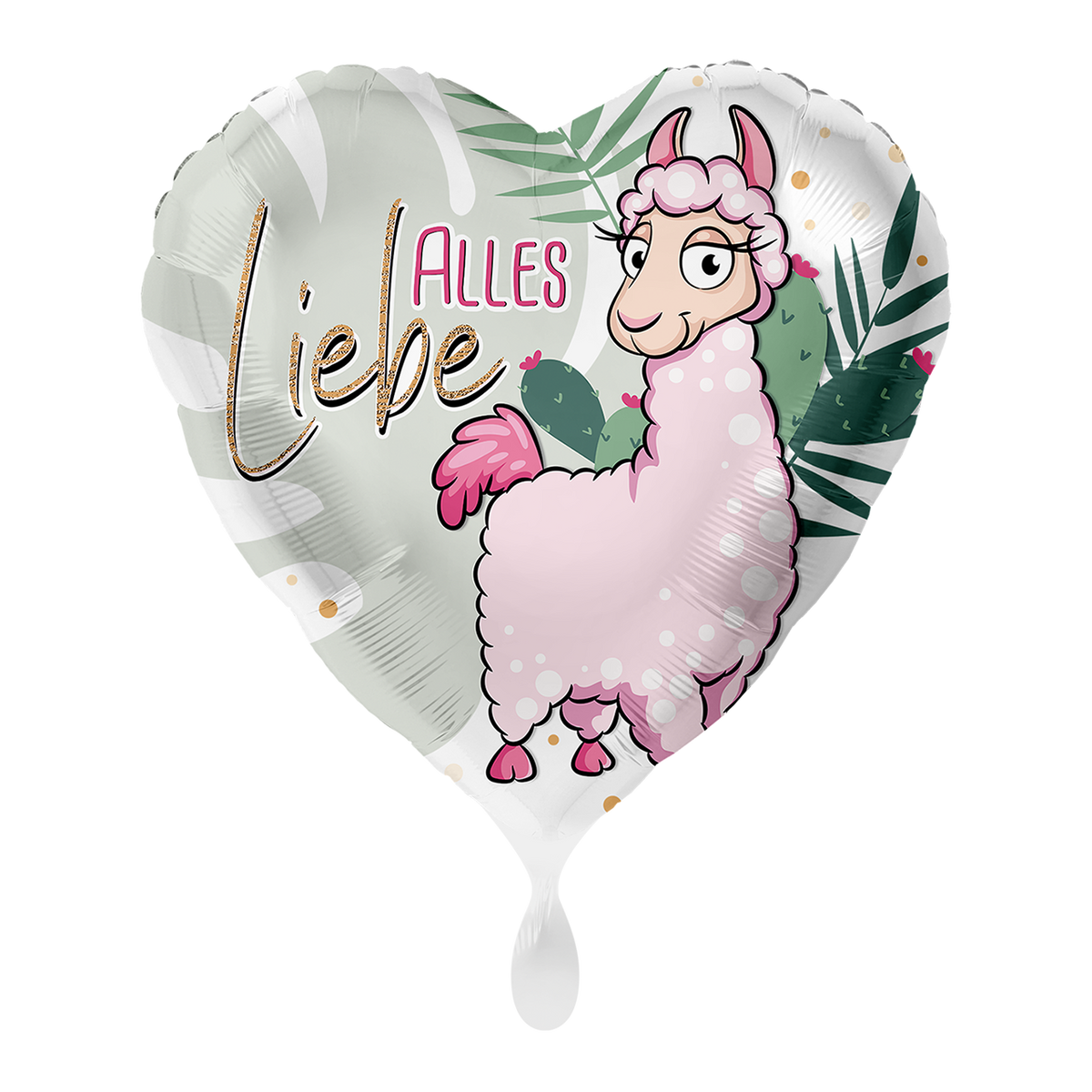1 Ballon - Lama rose Joyeuse Fête