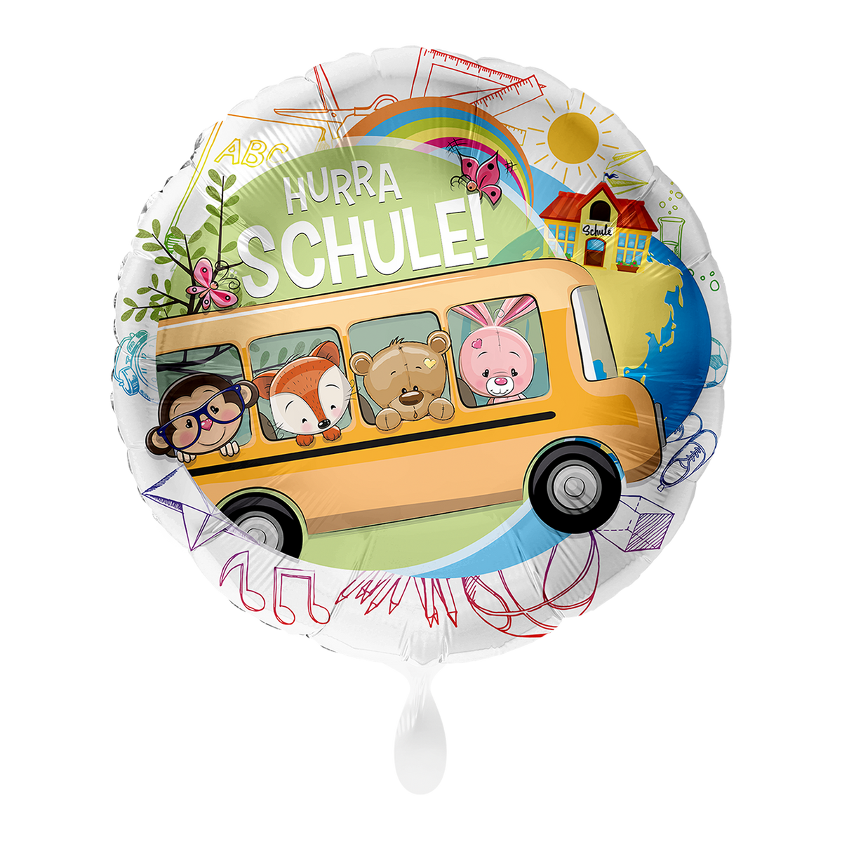 1 ballon - bus scolaire