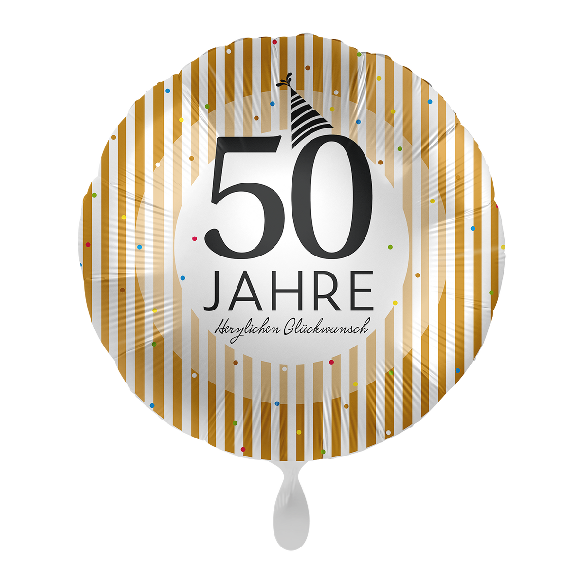1 Ballon - 50 Ans Rayures Dorées - FR