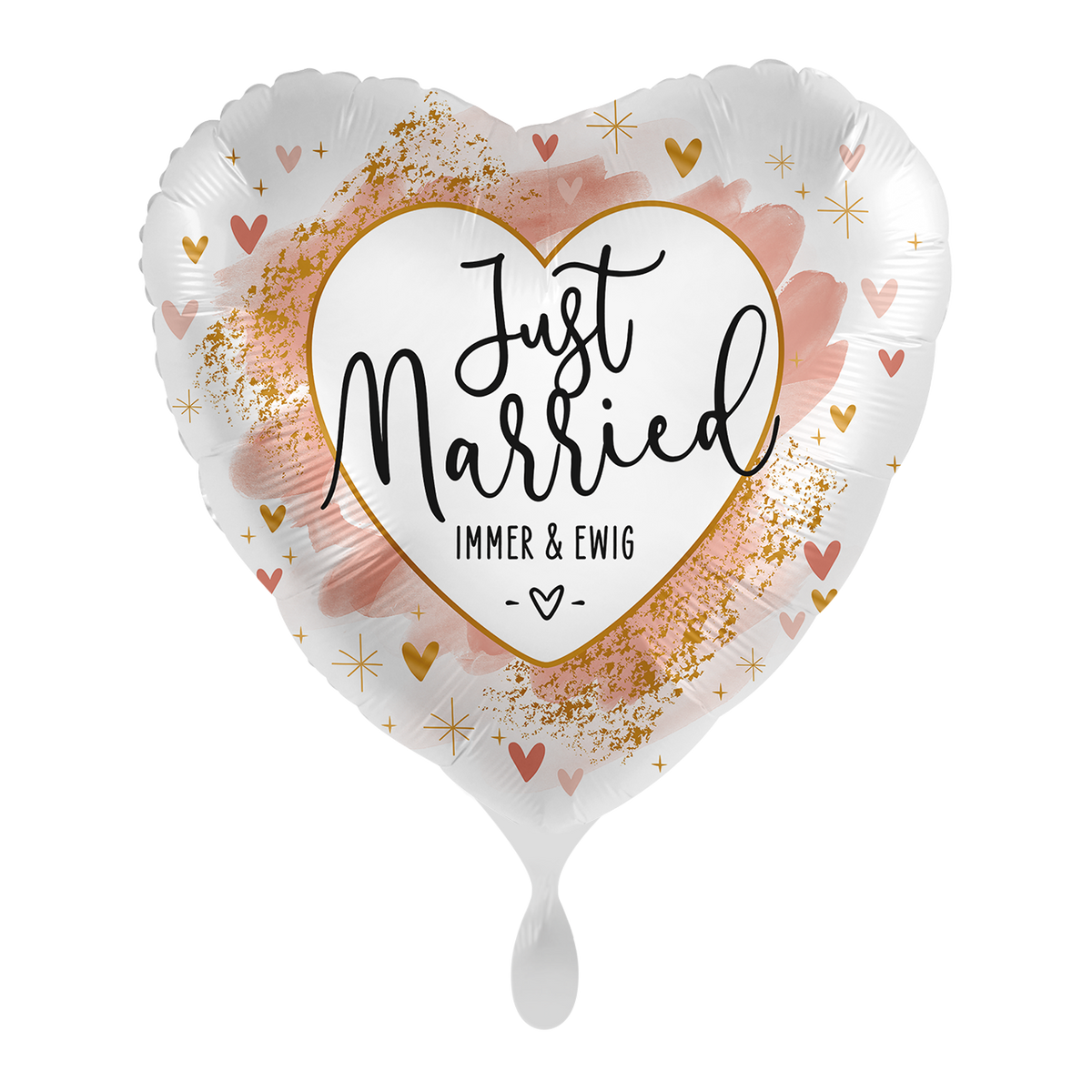 1 Ballon - Just Married Smooth Watercolor - FRA
