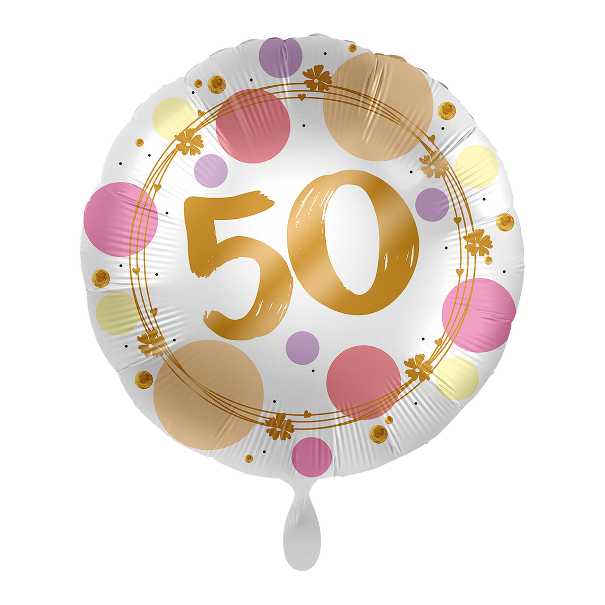 1 Ballon - Glanzende Stippen 50 - UNI