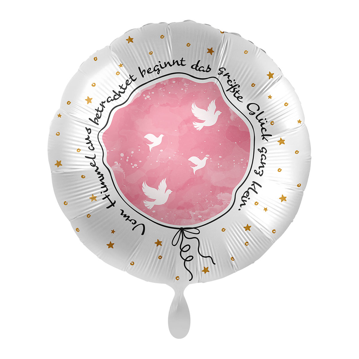1 Ballon - Baptême Petite grande joie Rose