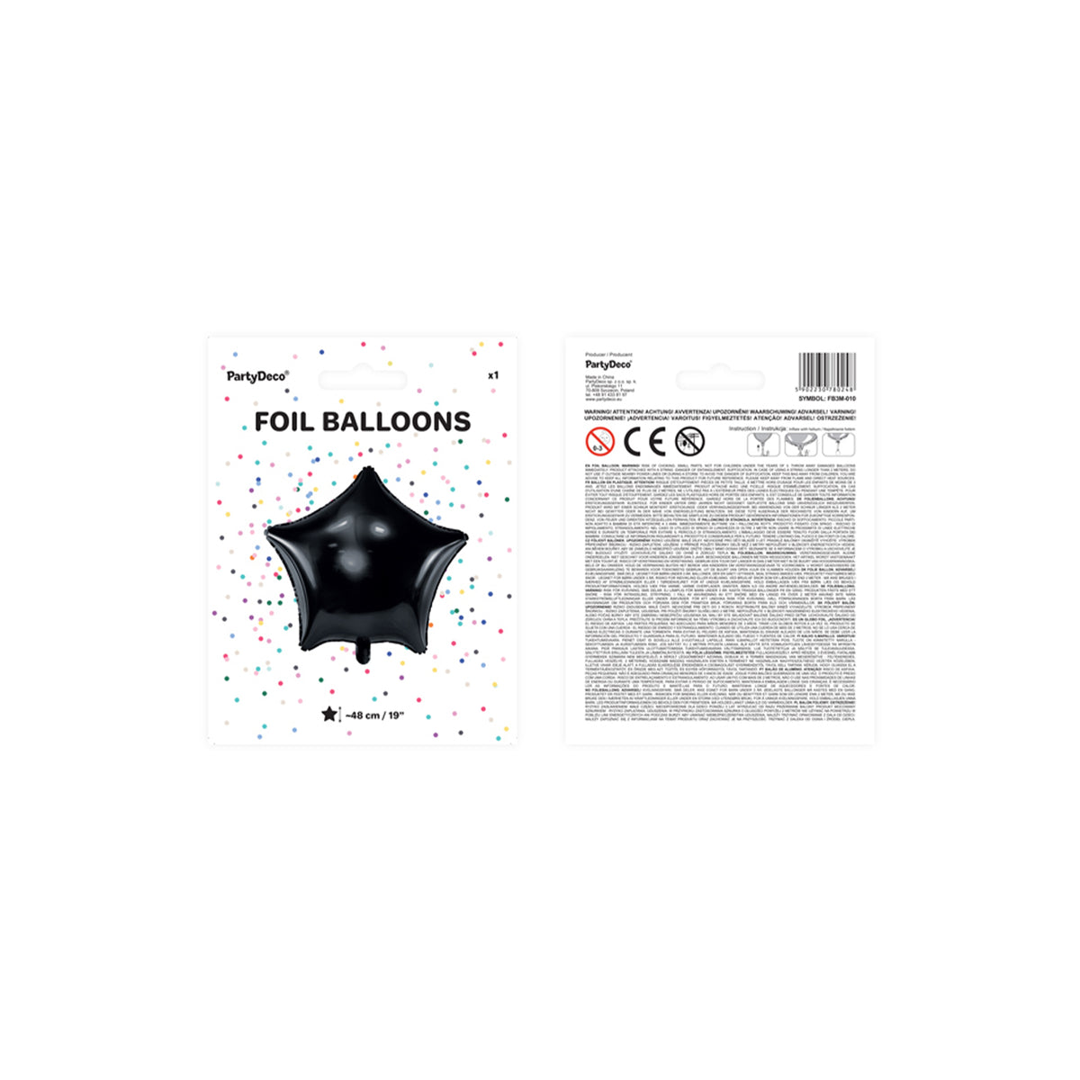 1 Ballon - Étoile - Noir