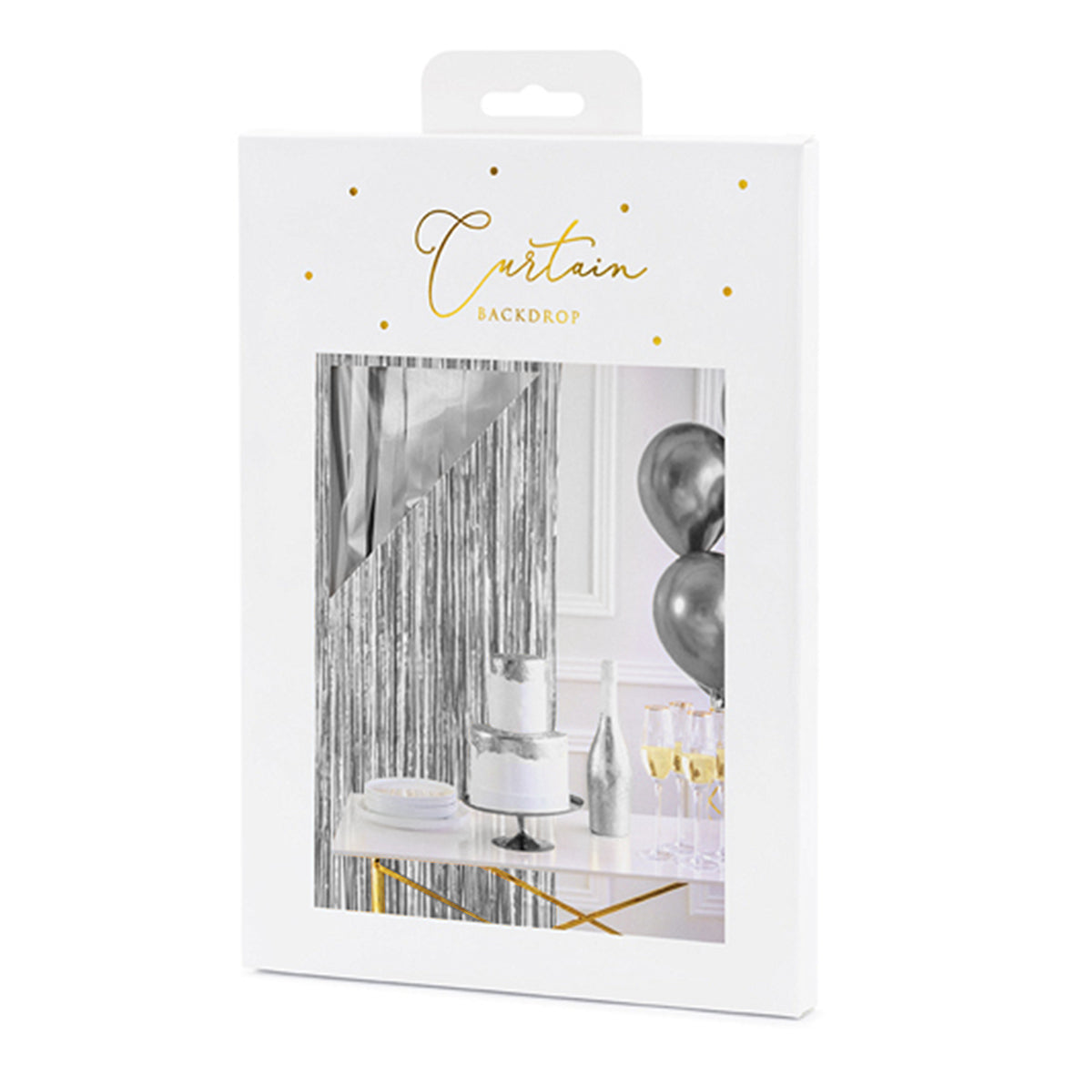 1 rideau de paillettes - 2,5m - Argenté