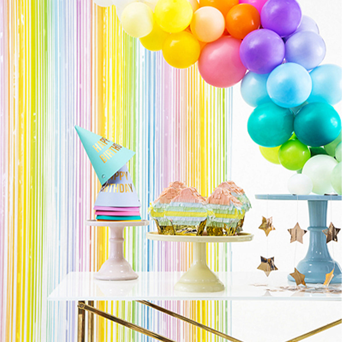 1 rideau à paillettes - 1,95m - Multicolore