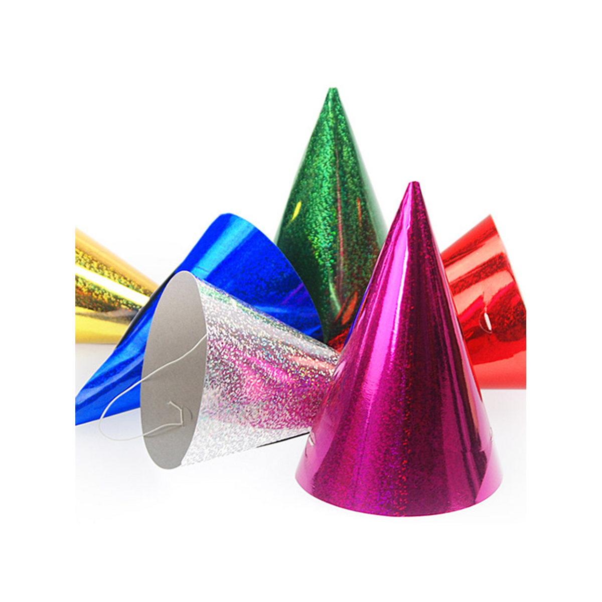 20 chapeaux de fête - Holographiques - Assortiment