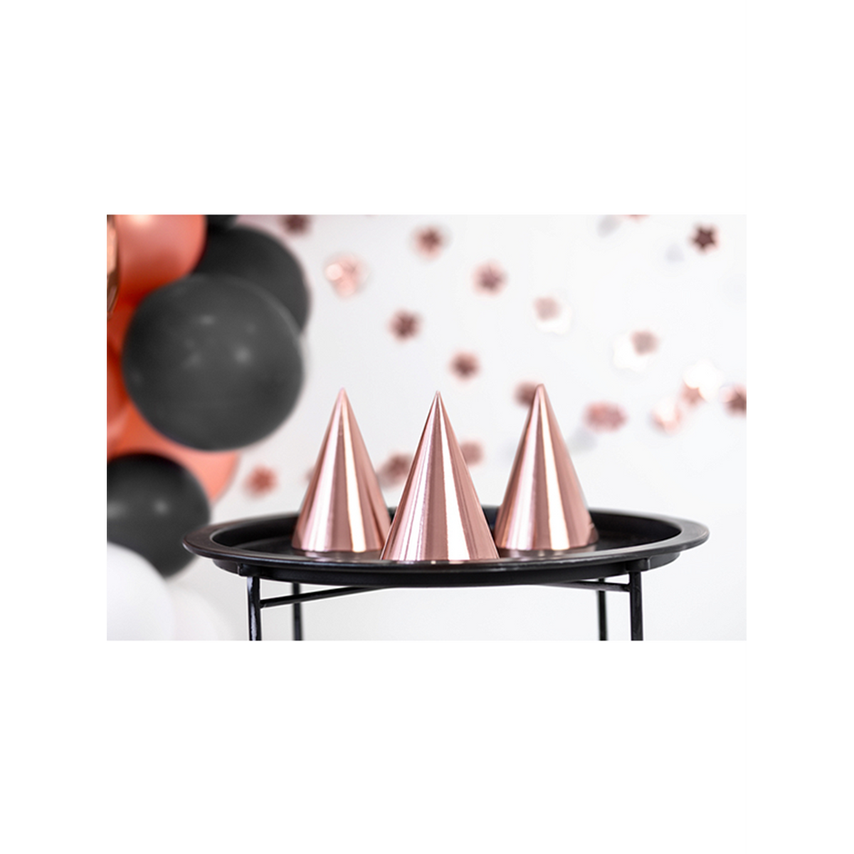 6 chapeaux de fête - Or rose