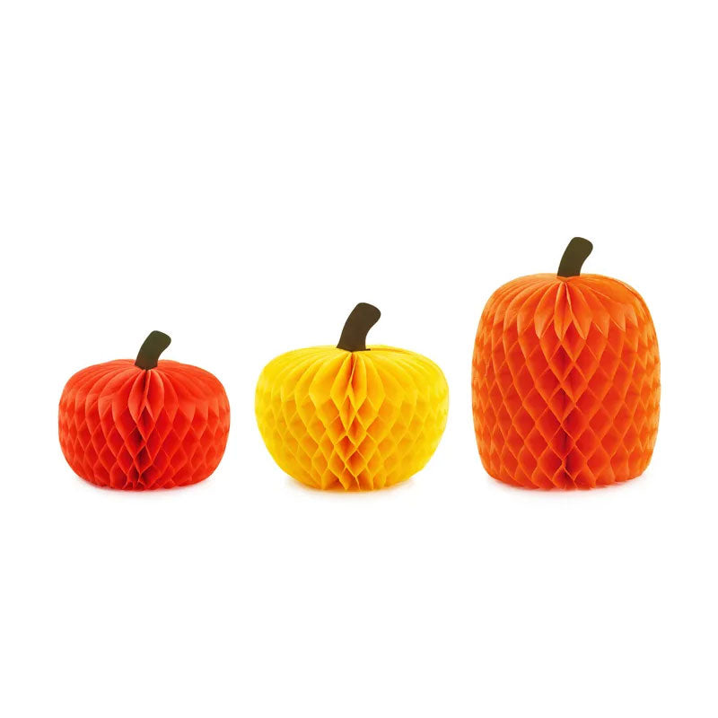 3 ballons alvéolés - Citrouille