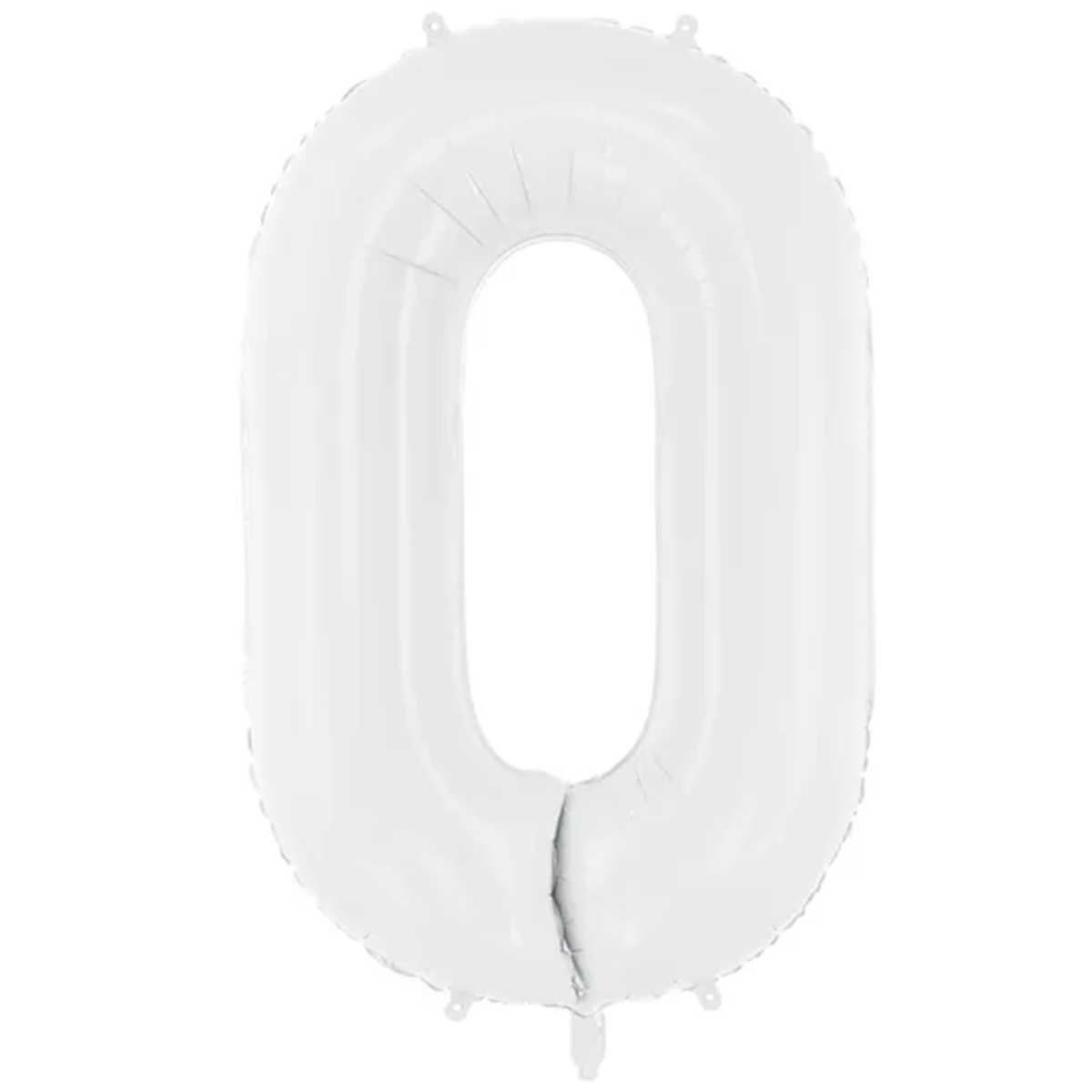 1 Ballon géant - Chiffre 0 - Blanc