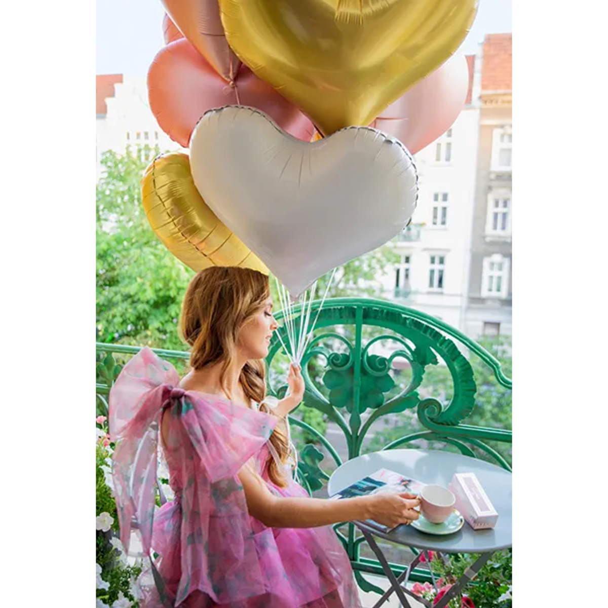 1 Ballon XXL - Cœur - Blanc