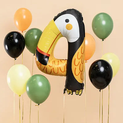 1 Ballon XXL - Chiffre 4 - Pélican