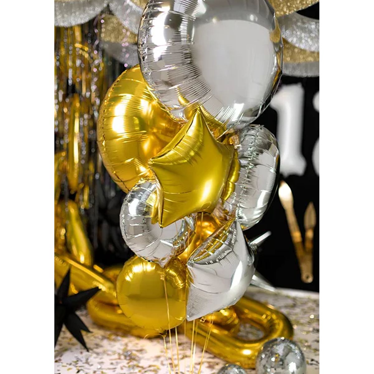 1 Ballon XXL - Rond - Argent