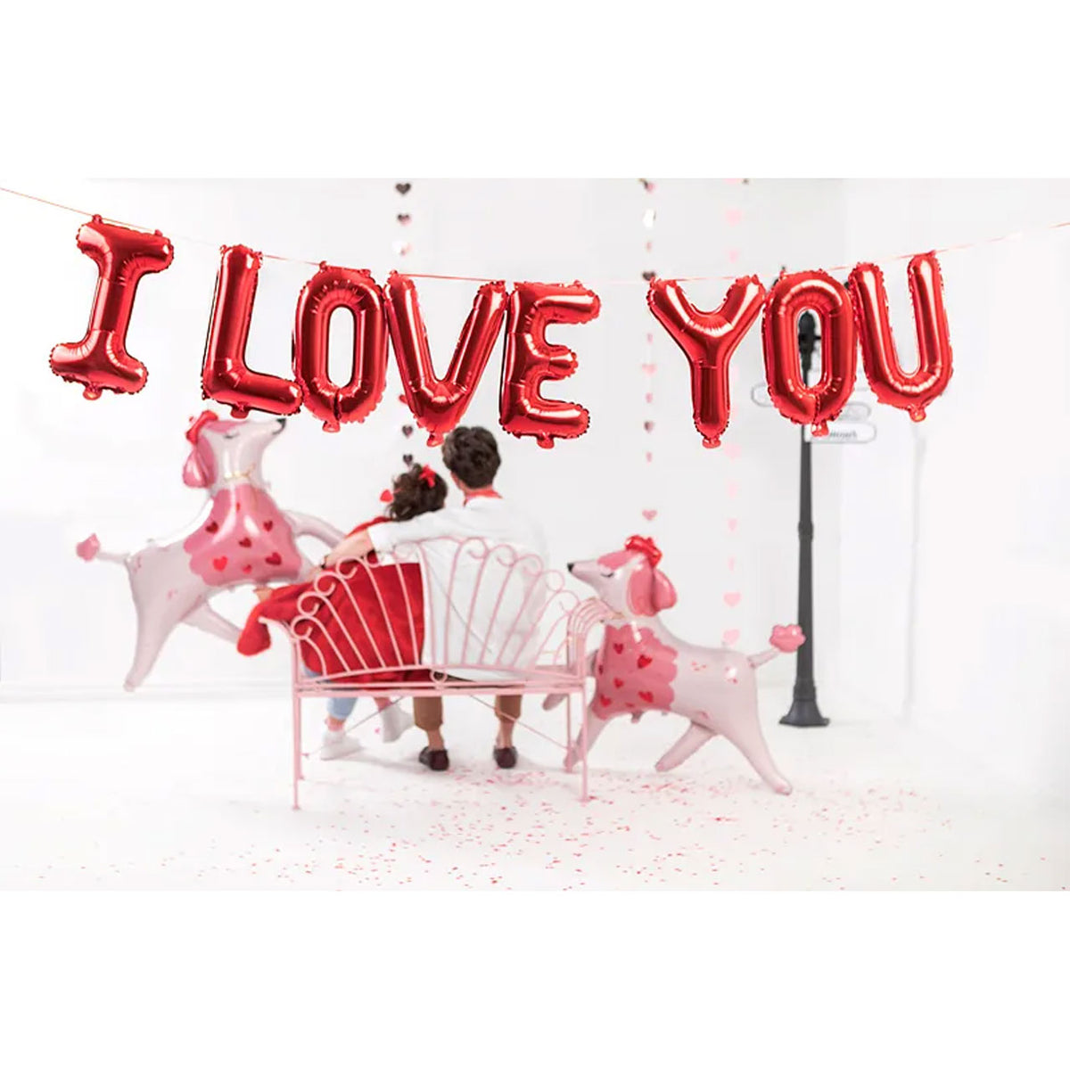 1 ballon - inscription - JE T'AIME - rouge