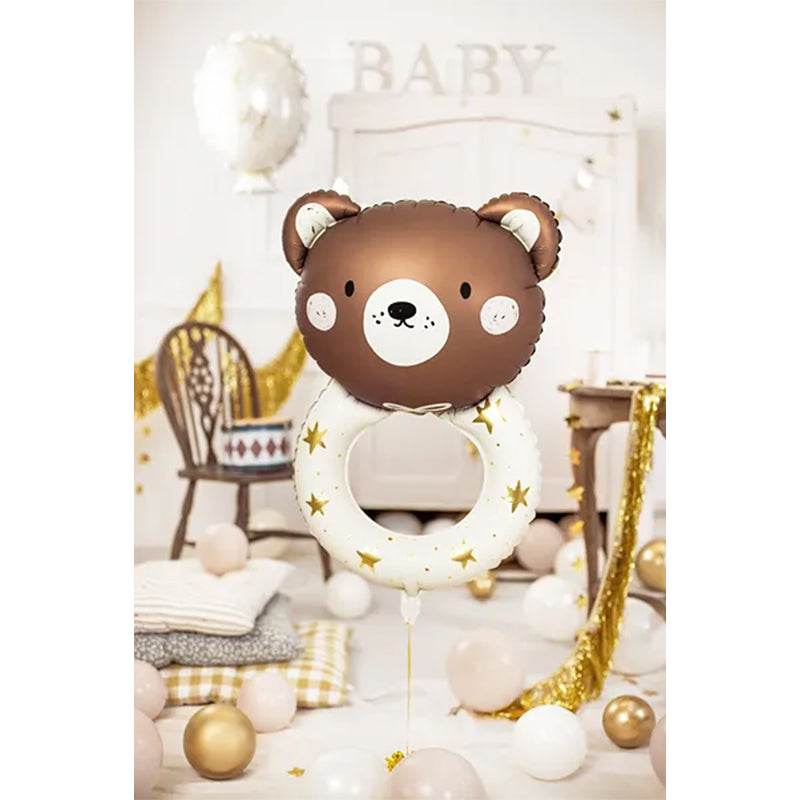 1 Ballon XXL - hochet Ours en peluche
