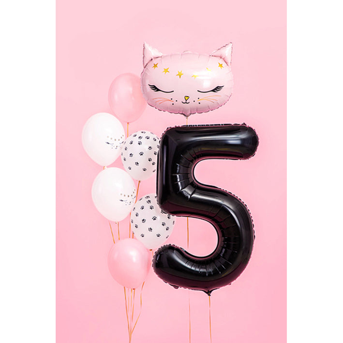 1 ballon géant - chiffre 5 - noir