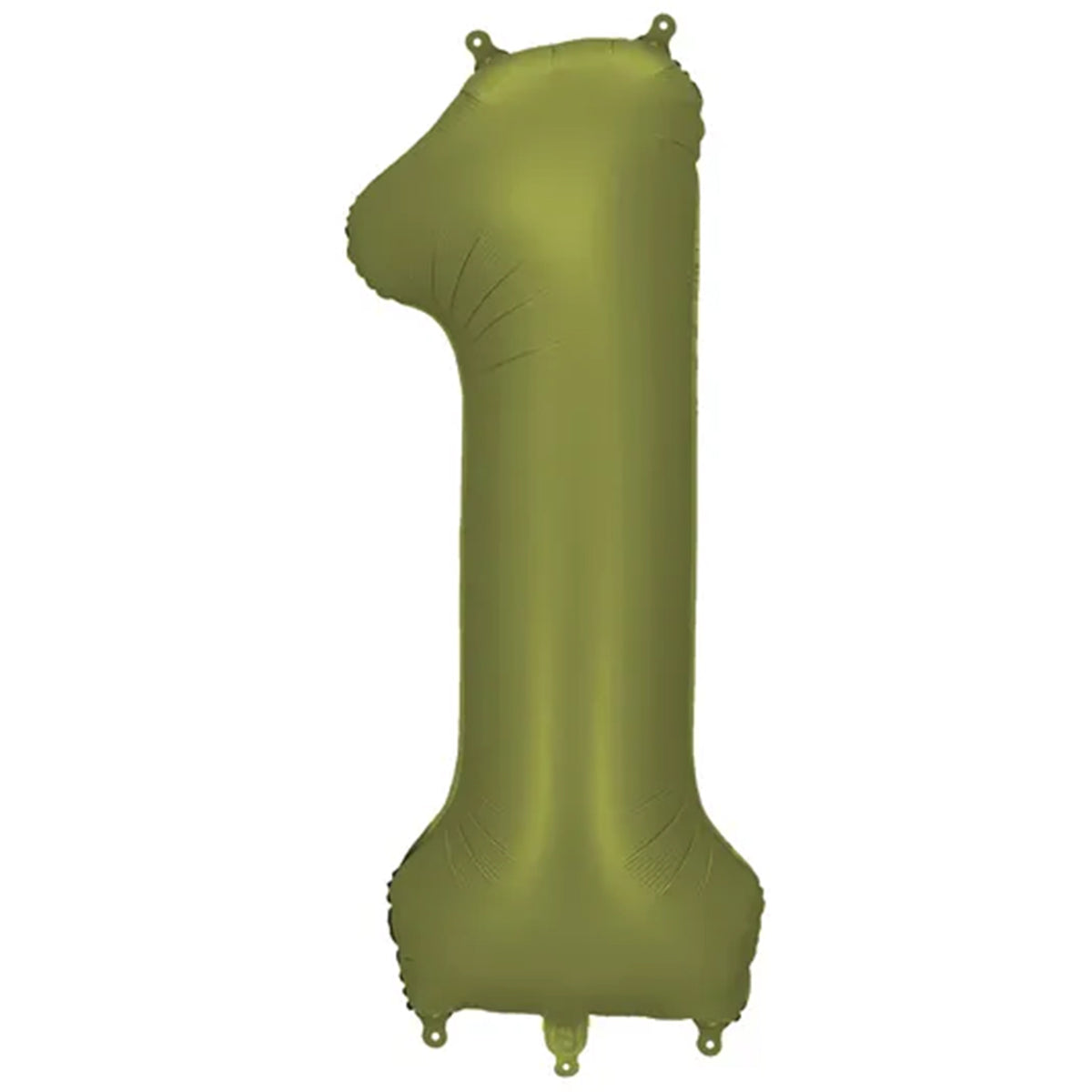 1 Ballon XXL - Cijfer 1 - Olijf